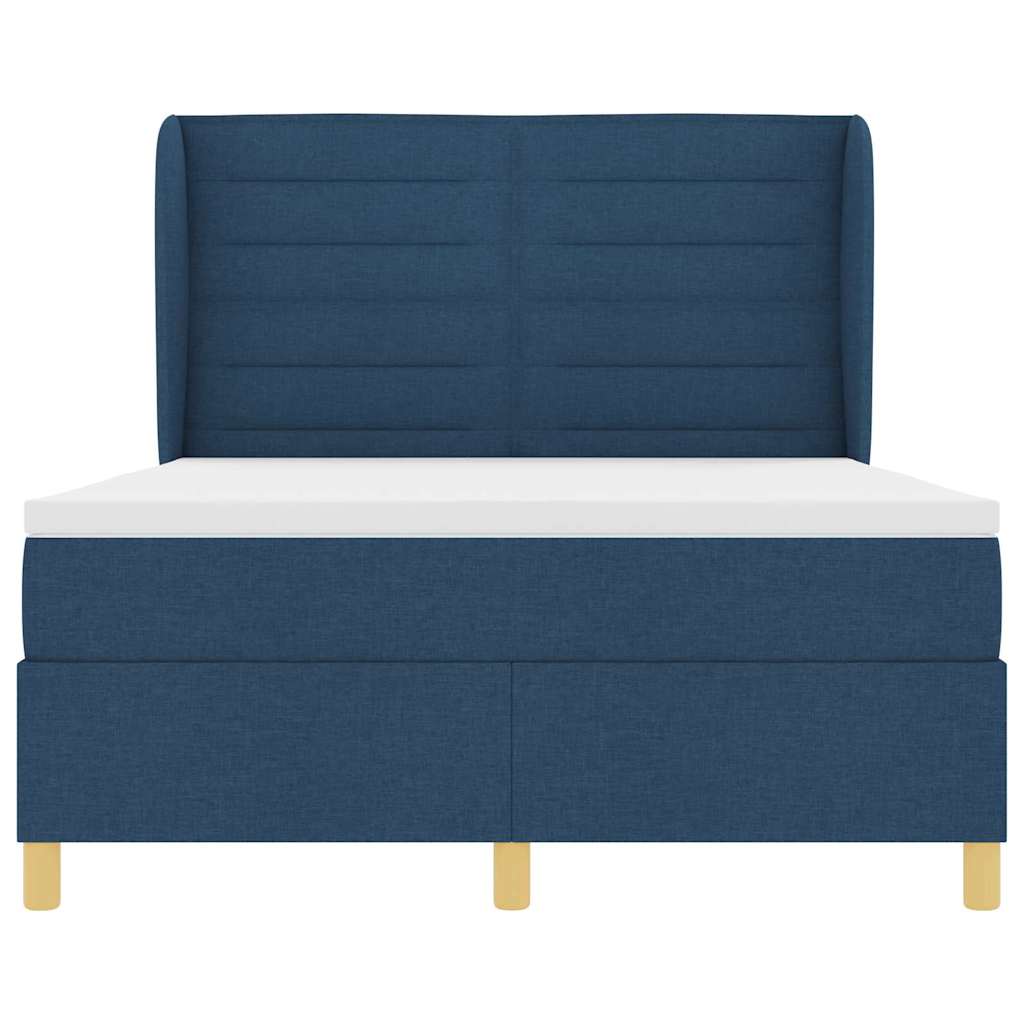 Letto a molle con materasso Blu 190 x 140 cm Tessuto | homemem39