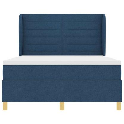 Letto a molle con materasso Blu 190 x 140 cm Tessuto | homemem39