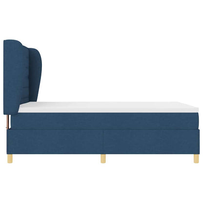 Letto a molle con materasso Blu 190 x 140 cm Tessuto | homemem39