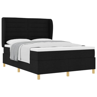 Letto a molle con materasso Nero 200 x 140 cm Tessuto | homemem39