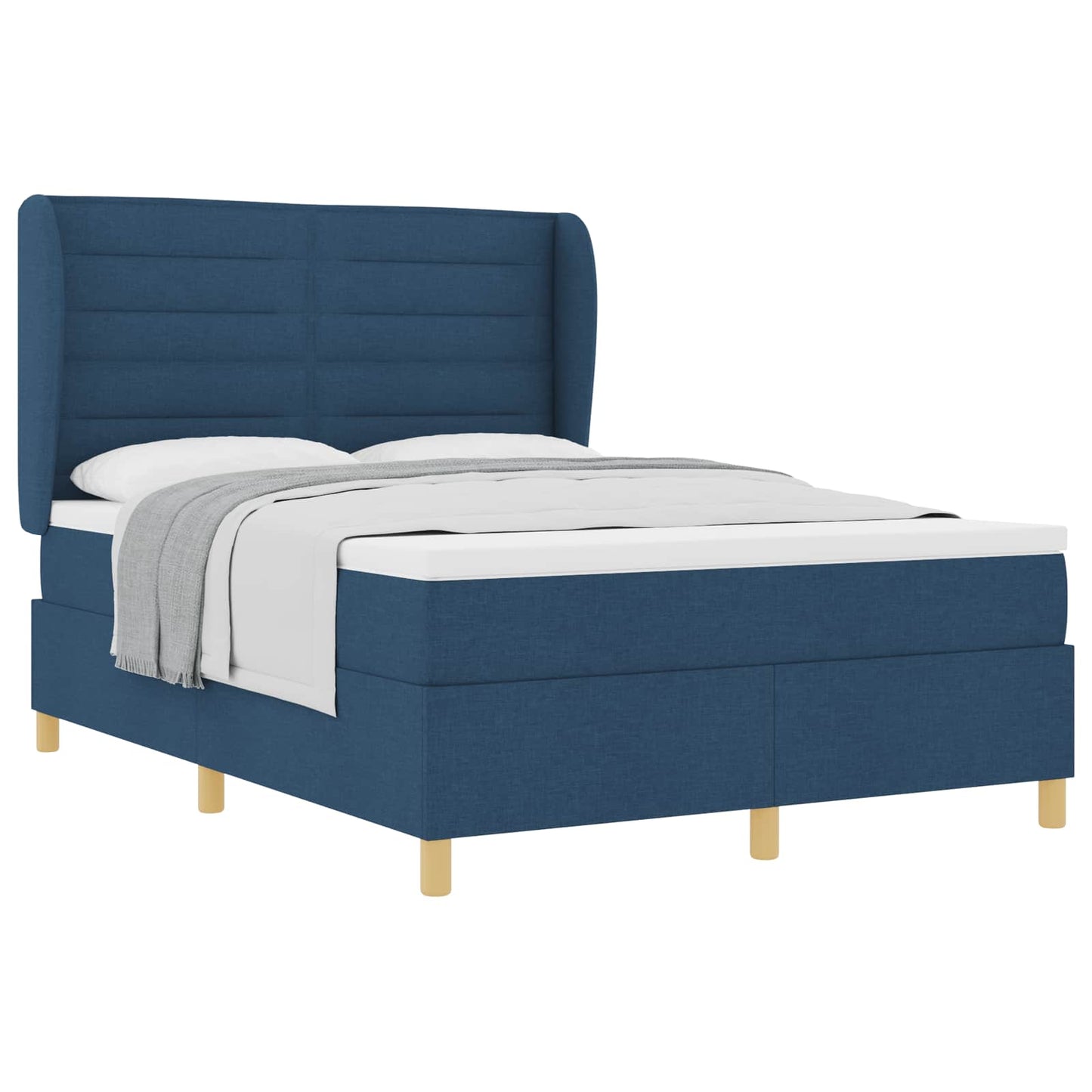 Letto a molle con materasso Blu 200 x 140 cm Tessuto | homemem39
