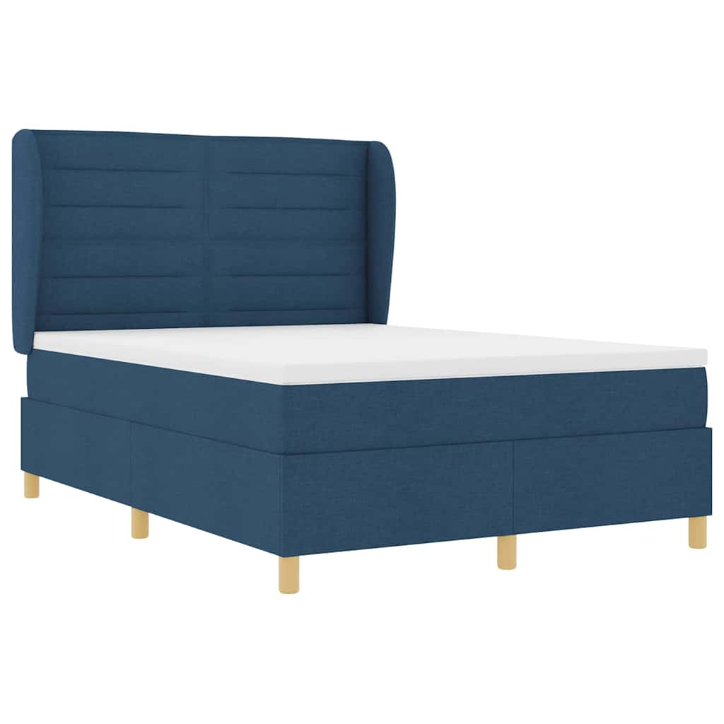Letto a molle con materasso Blu 200 x 140 cm Tessuto | homemem39