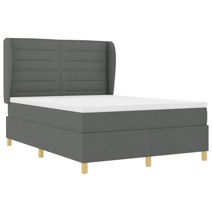 Letto a molle con materasso Grigio scuro 200 x 160 cm Tessuto | homemem39