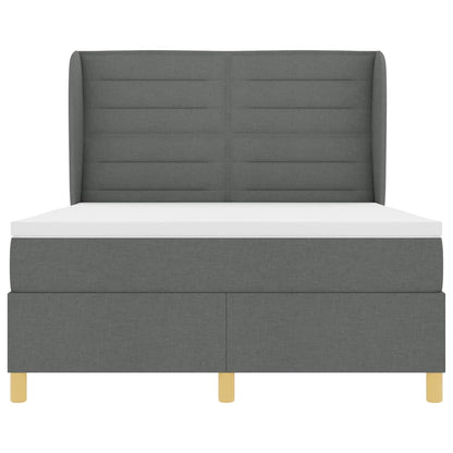 Letto a molle con materasso Grigio scuro 200 x 160 cm Tessuto | homemem39