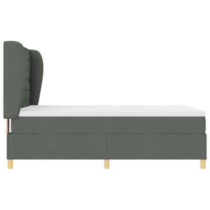 Letto a molle con materasso Grigio scuro 200 x 160 cm Tessuto | homemem39