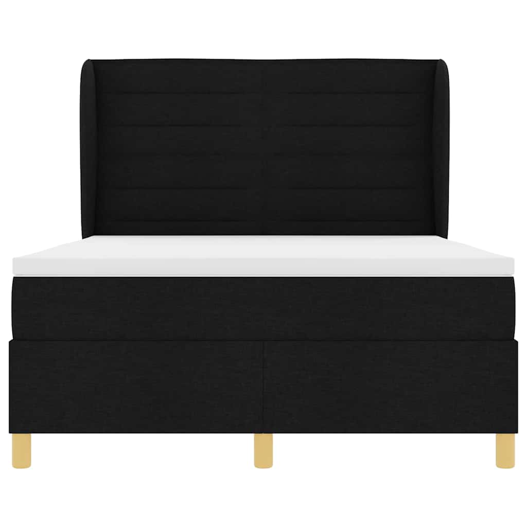 Letto a molle con materasso Nero 200 x 160 cm Tessuto | homemem39