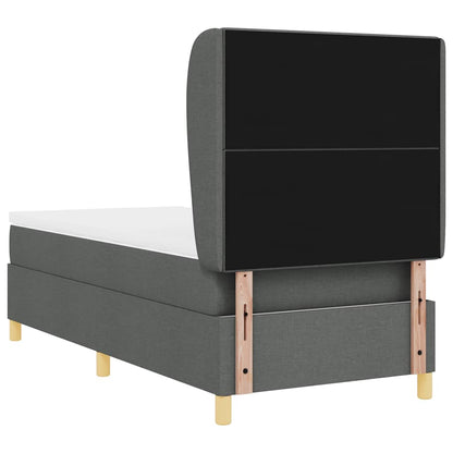 Letto a molle con testiera Grigio scuro 200 x 80 cm Tessuto | homemem39