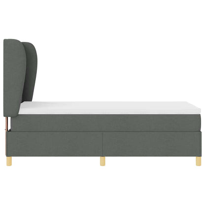 Letto a molle con testiera Grigio scuro 200 x 80 cm Tessuto | homemem39