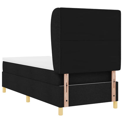 Letto a molle con testiera Nero 200 x 80 cm Tessuto | homemem39