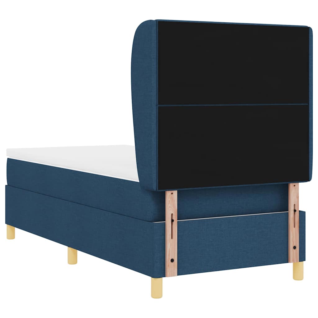 Letto a molle con testiera Blu 200 x 80 cm Tessuto | homemem39