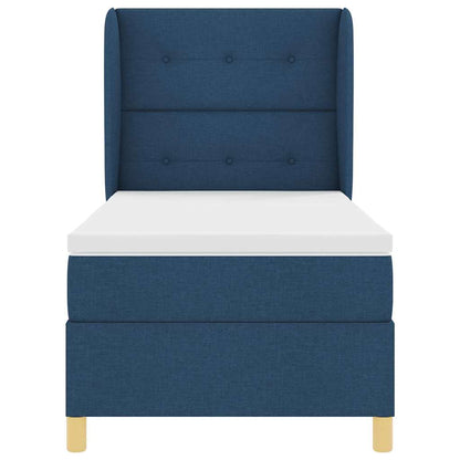 Letto a molle con testiera Blu 200 x 80 cm Tessuto | homemem39