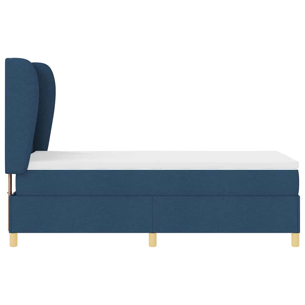 Letto a molle con testiera Blu 200 x 80 cm Tessuto | homemem39