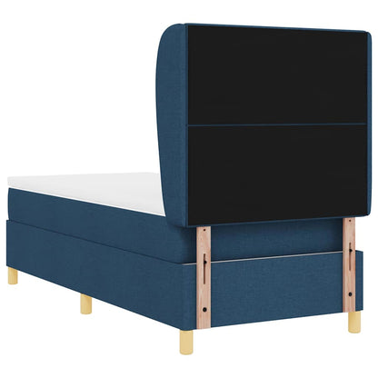 Letto a molle con testiera Blu 200 x 100 cm Tessuto | homemem39