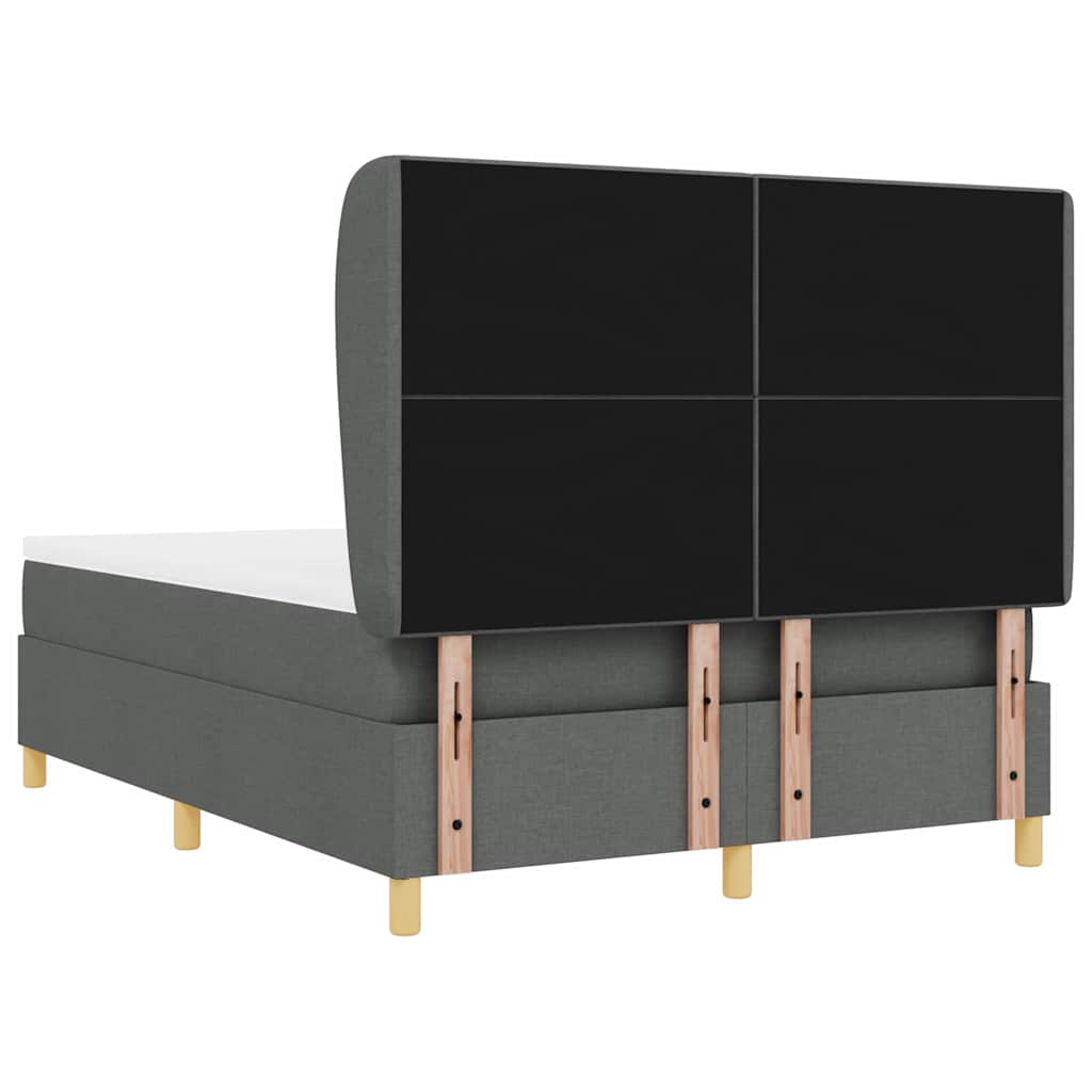 Letto a molle con testiera Grigio scuro 200 x 160 cm Tessuto | homemem39