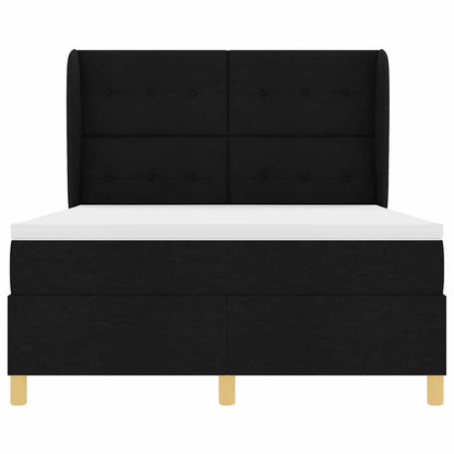 Letto a molle con testiera Nero 200 x 160 cm Tessuto | homemem39