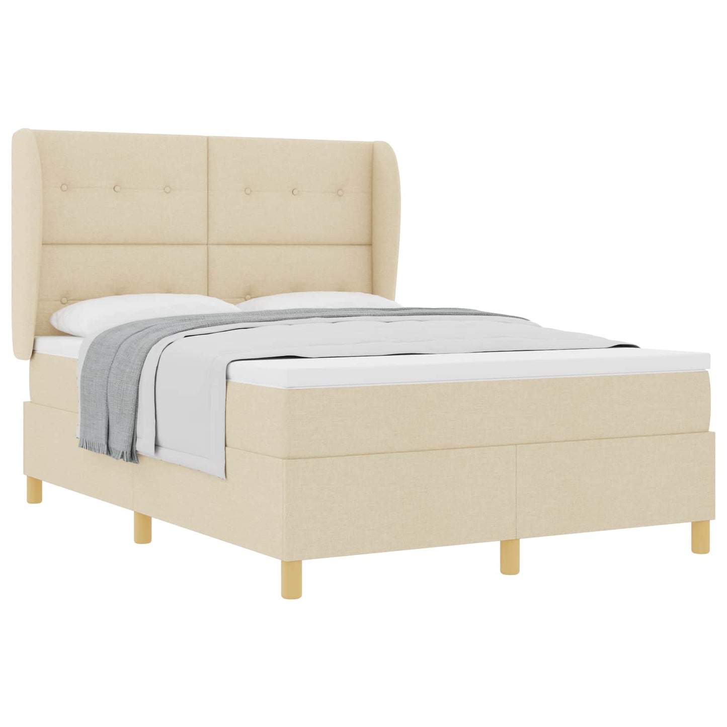 Letto con molle e materasso Grigio Scuro 90x190 cm Tessuto