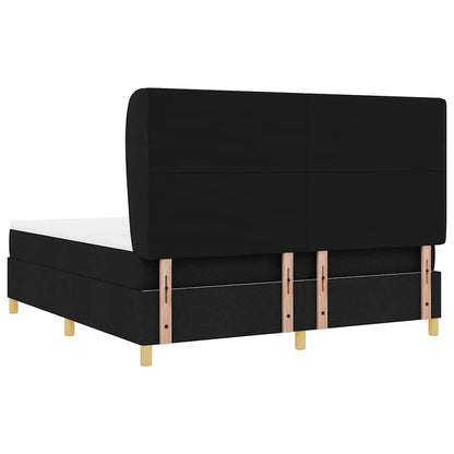 Letto a molle con testiera Nero 200 x 180 cm Tessuto | homemem39