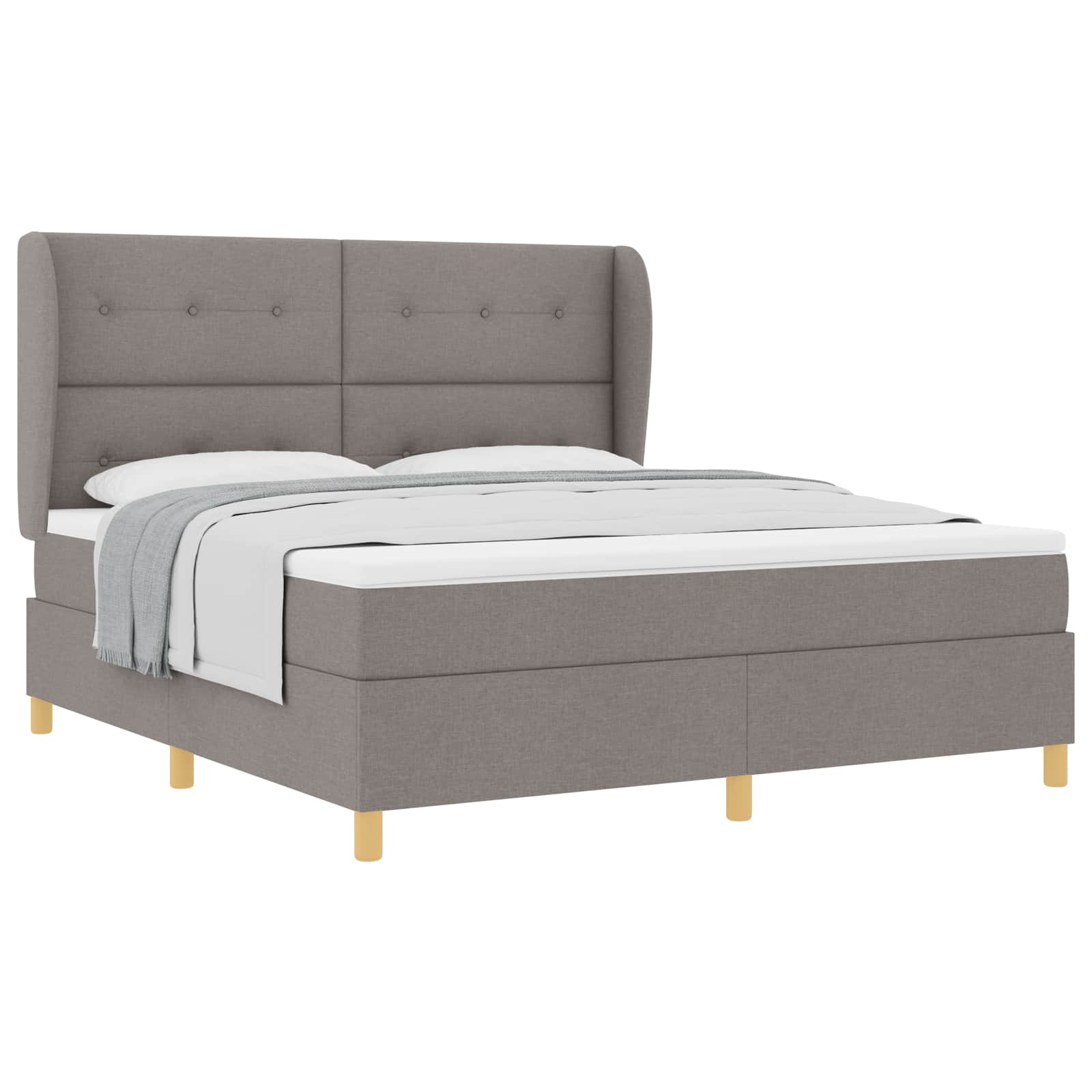 Letto a molle con testiera Talpa 200 x 180 cm Tessuto | homemem39
