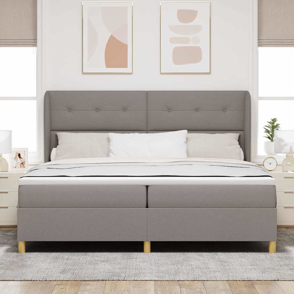 Letto a molle con testiera Talpa 200 x 200 cm Tessuto | homemem39