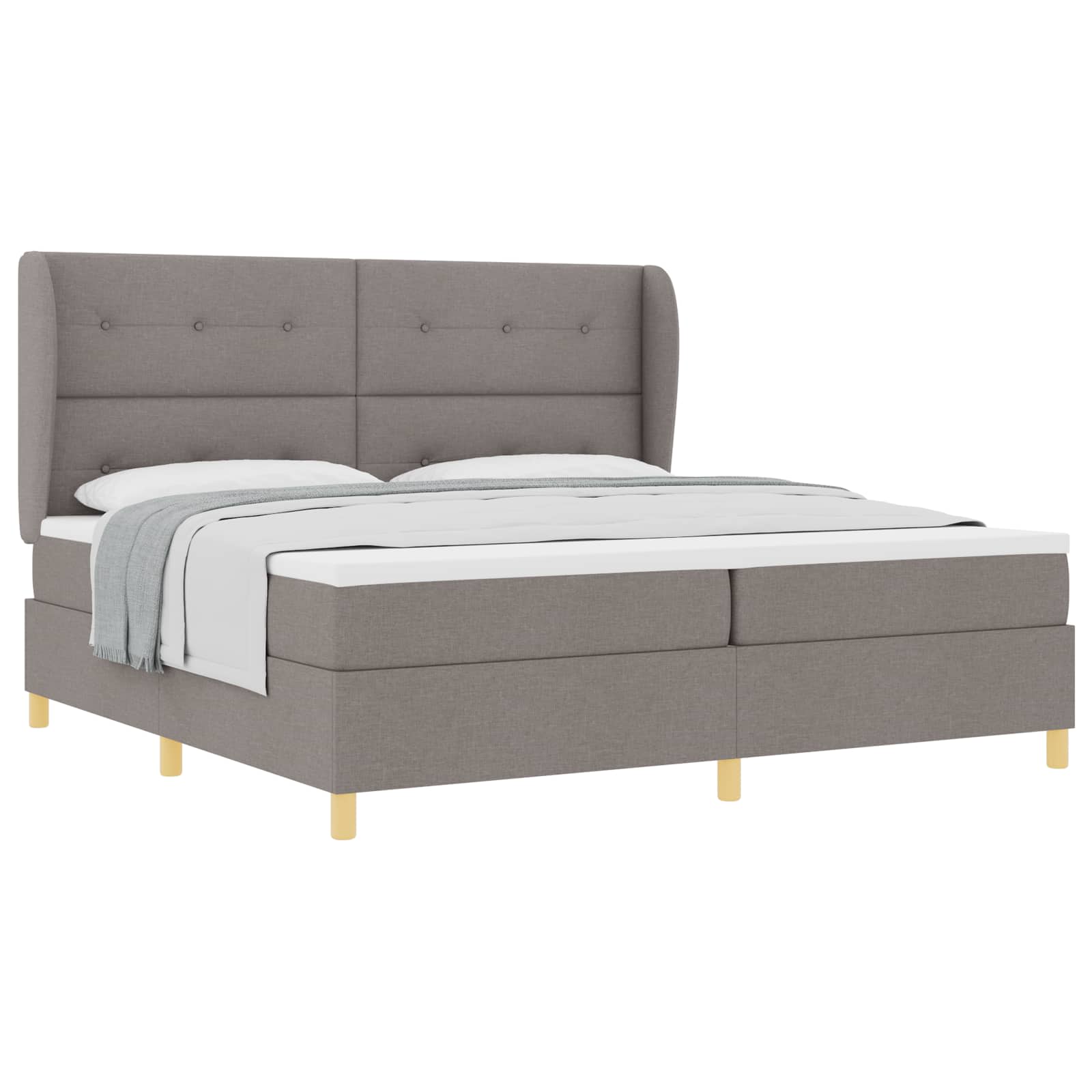 Letto a molle con testiera Talpa 200 x 200 cm Tessuto | homemem39