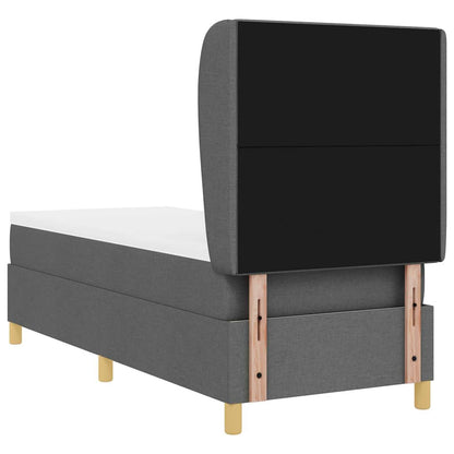 Letto a molle con testiera Grigio scuro 200 x 80 cm Tessuto | homemem39