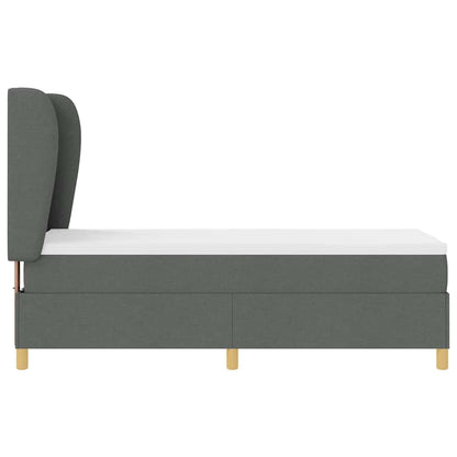 Letto a molle con testiera Grigio scuro 200 x 80 cm Tessuto | homemem39