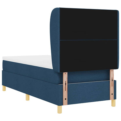 Letto a molle con testiera Blu 200 x 100 cm Tessuto | homemem39