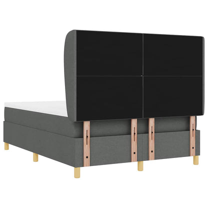 Letto a molle con testiera Grigio scuro 200 x 160 cm Tessuto | homemem39