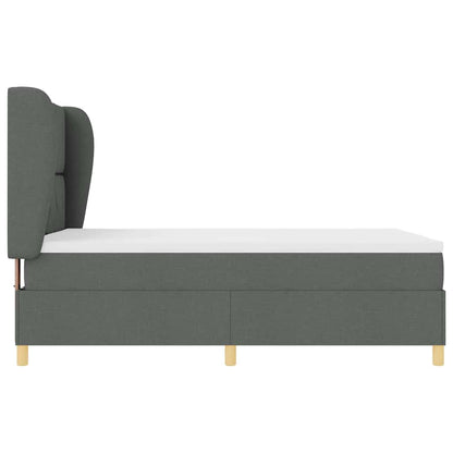 Letto a molle con testiera Grigio scuro 200 x 160 cm Tessuto | homemem39