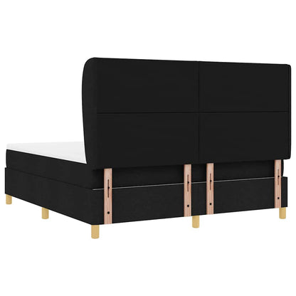 Letto a molle con testiera Nero 200 x 180 cm Tessuto | homemem39