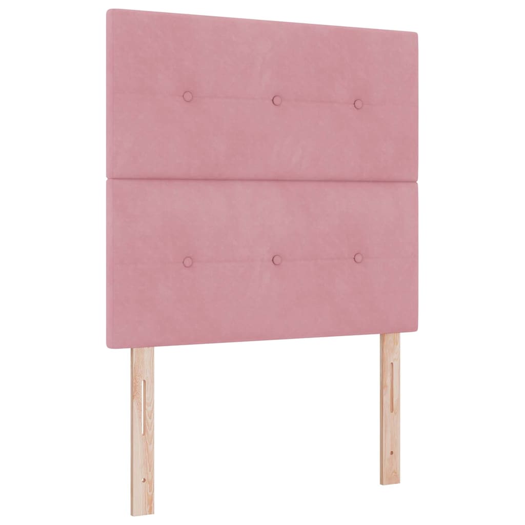 Letto a molle con materasso Rosa 200 x 80 cm Velluto | homemem39