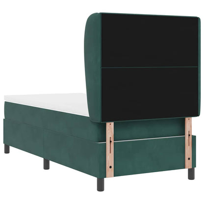 Letto a molle con testiera Verde Scuro 200 x 90 cm Velluto | homemem39
