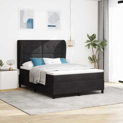 Letto a molle con testiera Nero 190 x 140 cm Velluto | homemem39