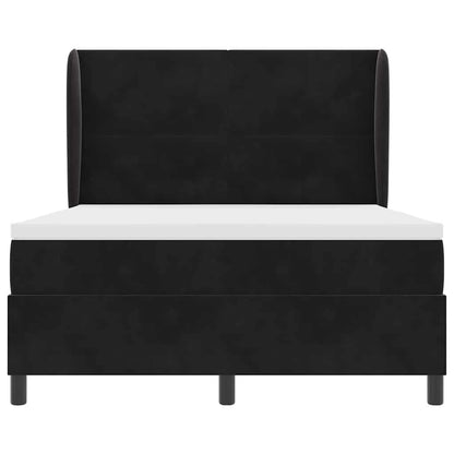 Letto a molle con testiera Nero 200 x 140 cm Velluto | homemem39