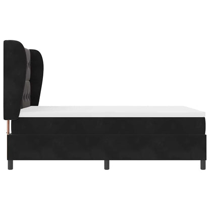Letto a molle con testiera Nero 200 x 140 cm Velluto | homemem39