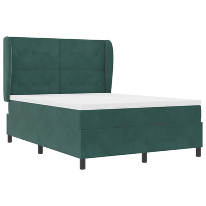 Letto a molle con testiera Verde Scuro 200 x 140 cm Velluto | homemem39