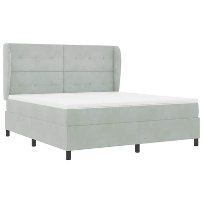 Letto a molle Grigio chiaro 200 x 180 cm Poliestere