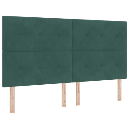 Letto a molle con testiera Verde Scuro 200 x 180 cm Velluto | homemem39