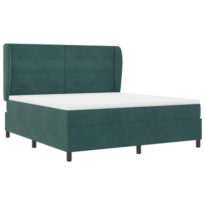 Letto a molle con testiera Verde Scuro 200 x 180 cm Velluto | homemem39