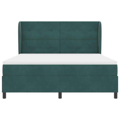 Letto a molle con testiera Verde Scuro 200 x 180 cm Velluto | homemem39