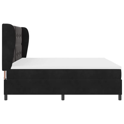 Letto a molle con testiera Nero 200 x 200 cm Velluto | homemem39