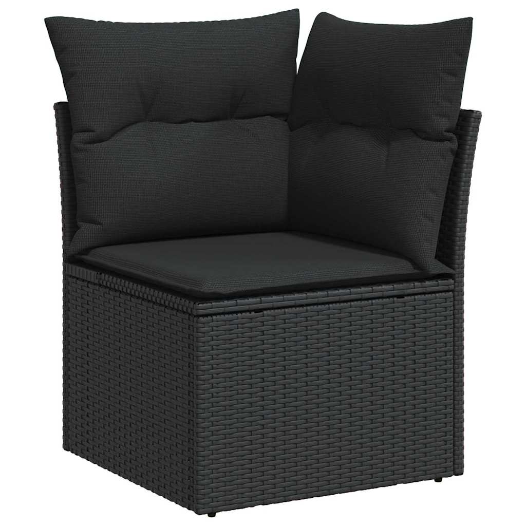 Set Divano da Giardino 7 pz Nero polyrattan | homemem39