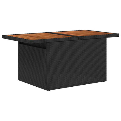 Set Divano da Giardino 7 pz Nero polyrattan | homemem39