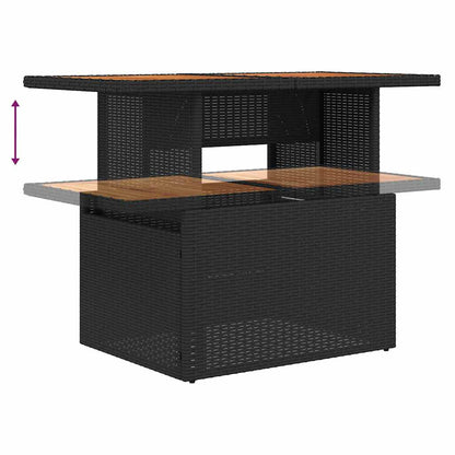 Set Divano da Giardino 7 pz Nero polyrattan | homemem39