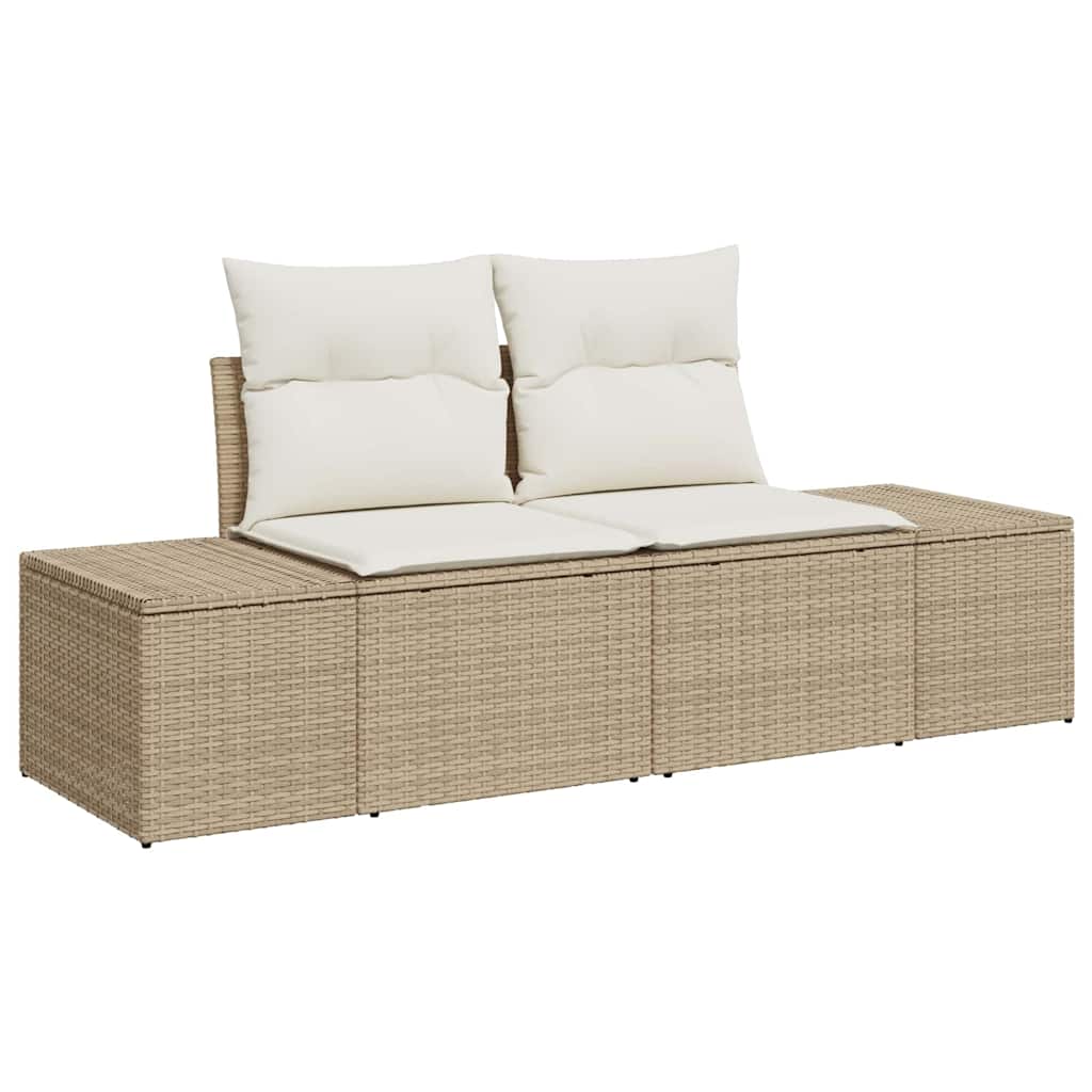 Set Divano da Giardino 10 pz Beige e Crema | homemem39