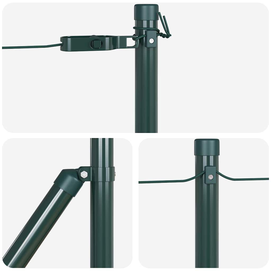 Palo della recinzione 26 pcs Verde 3,2 x 3,2 x 80 cm | homemem39