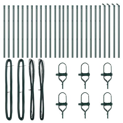 Palo della recinzione 26 pcs Verde 3,2 x 3,2 x 80 cm | homemem39