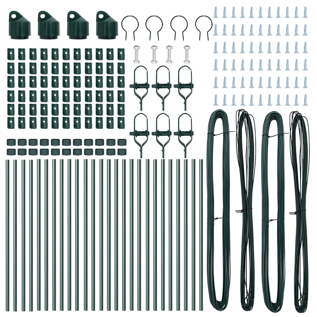 Palo della recinzione 26 pcs Verde 3,2 x 3,2 x 80 cm | homemem39
