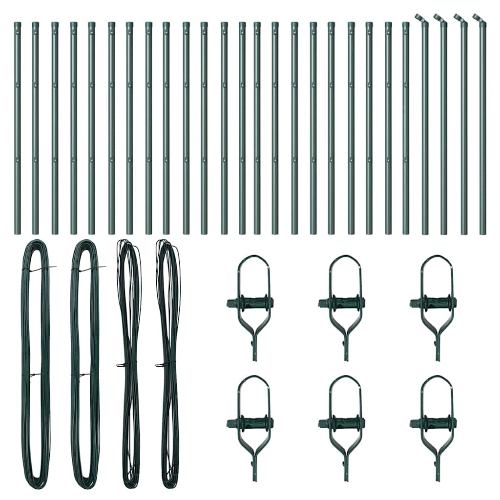 Palo della recinzione 26 pcs Verde 3,2 x 3,2 x 100 cm | homemem39