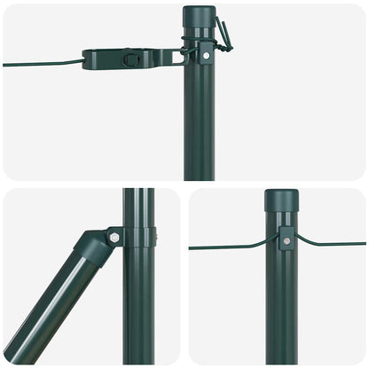 Palo della recinzione 26 pcs Verde 3,2 x 3,2 x 120 cm | homemem39
